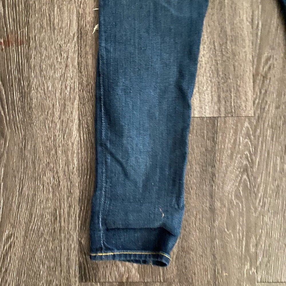 7 For All Mankind Relaxed Skinny Medium Wash Mid Rise Ripped Jeans Size 25” - Picture 8 of 12